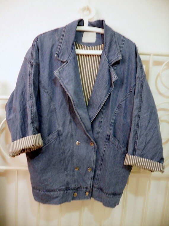 Boyfriend Denim Blazer design and made by PsychoSYT