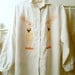 Boyfriend White blouse with Rabbit print