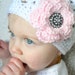 Baby Crochet Hat with Flower 6-12 months