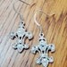 New Orleans Fleur De Lis Earrings with Crystal Embellishments