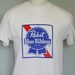 1970s PBR T-SHIRT / Unworn Pabst Blue Ribbon Beer Tee, L