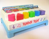 Vintage Toy Xylophone "Romper Room" Late '70s Hasbro Rainbow Shape Sorter