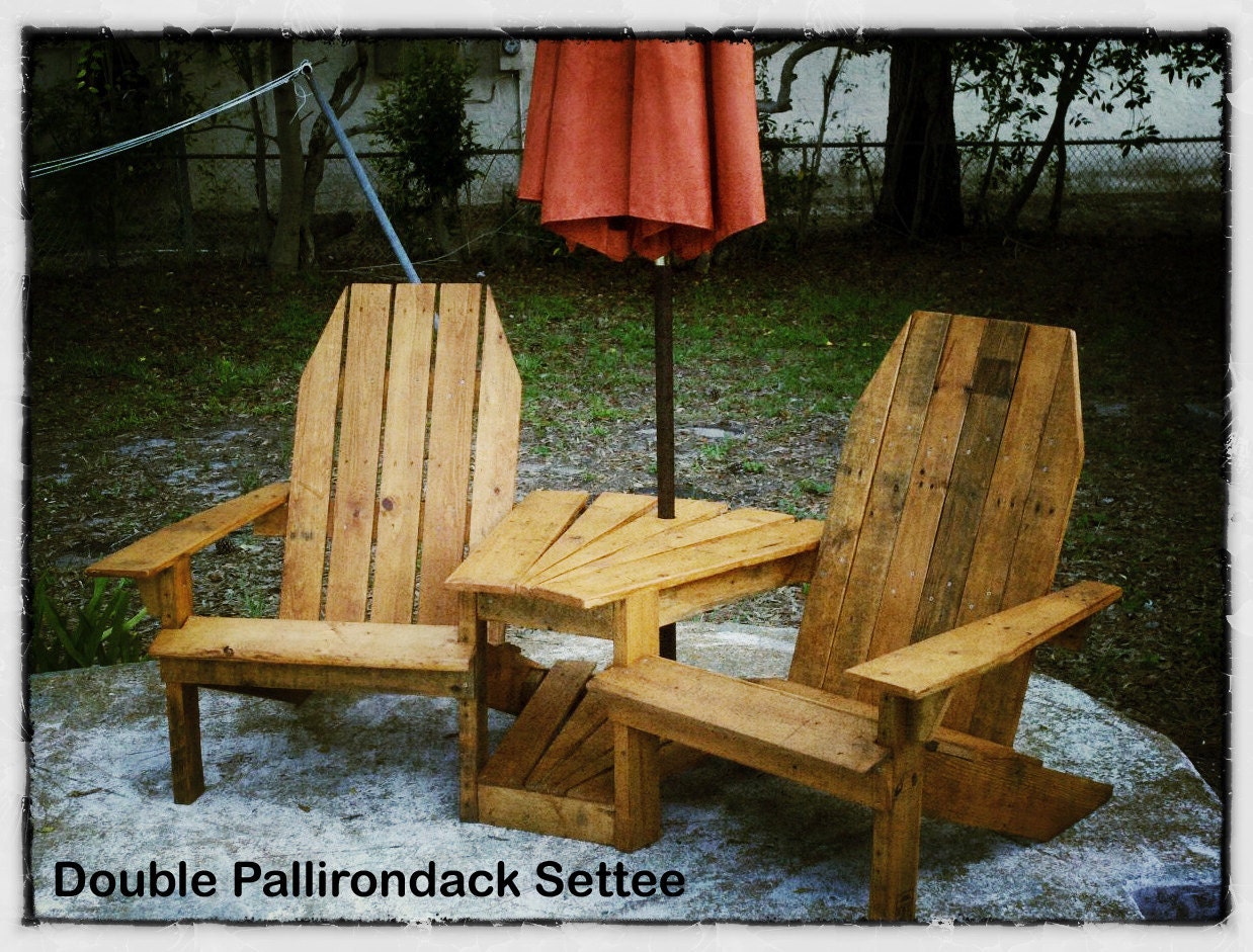 Items similar to Double Adirondack Chair with Table on Etsy