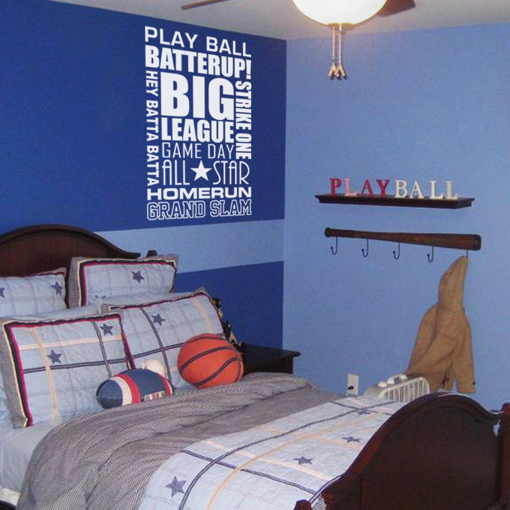 Baseball Subway Art - Sports Subway Art Vinyl Wall Word Decal