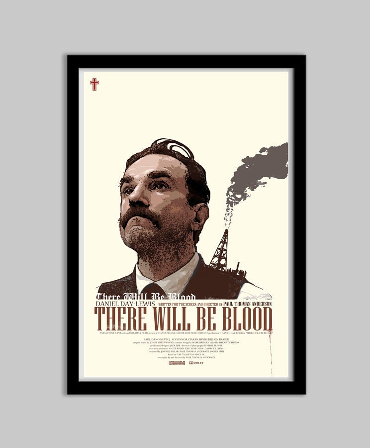 There Will Be Blood - 12x18 - Movie Poster - film poster, minimalist, retro