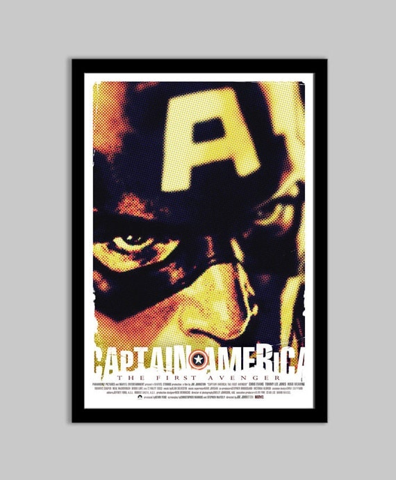 Captain America-The First Avenger - 12x18 - Movie Poster - captain america, movie poster, comic book, marvel, geekery, geek