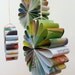 Vintage Picture Book hanging decos. Paper daisies for decorating your space.