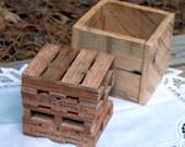 Miniature Pallet Coaster Set with Storage Box