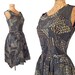 1950s mod dress geometric print size small sleeveless swing dress by kerrybrooke picasso pattern 50s new look casual sun dress