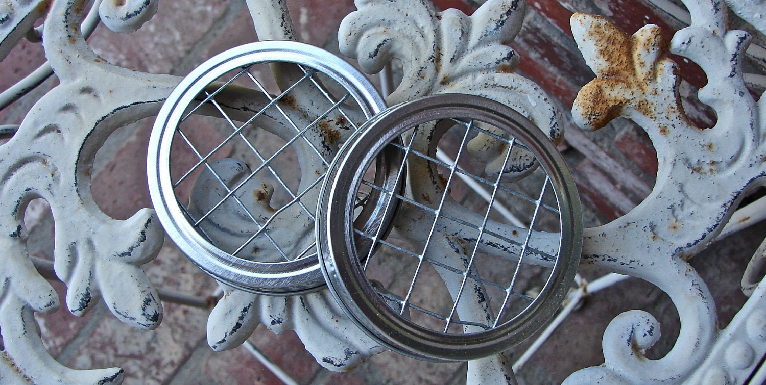 Hand Made Mason jar Frog Lids - Two Pieces - Fits All Standard Mason Jars