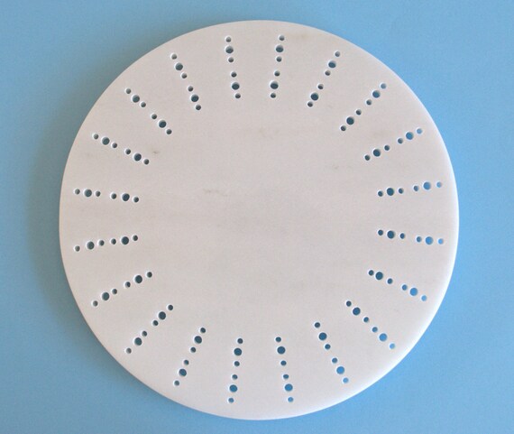 Handcrafted ornated marble serving platter