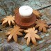 Sweet Leaf: 9", 6 leaf tea lite candle holder