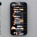 iPhone 4s case iPhone 4 case iPhone 4s cover iPhone 4 cover iPhone 4s skin iPhone 4 skin makeup brush pattern