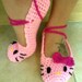 Pink Hello Kitty ballet flat slippers small, women's size 6-7