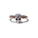 Silver Rose Skull Ring I