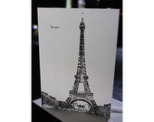 Bon Jour Eiffel Tower Letterpress Card