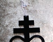BLACK Satanic Cross Necklace