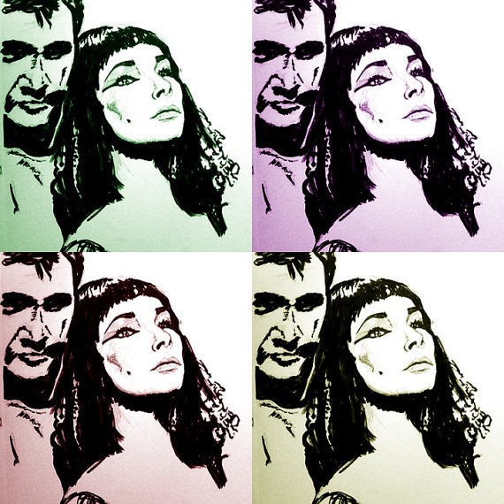 Liz Taylor & Richard Burton, Nivea Couple, Miley Cyrus (Last Song) Couple Art Collection-Three for the Price of ONE