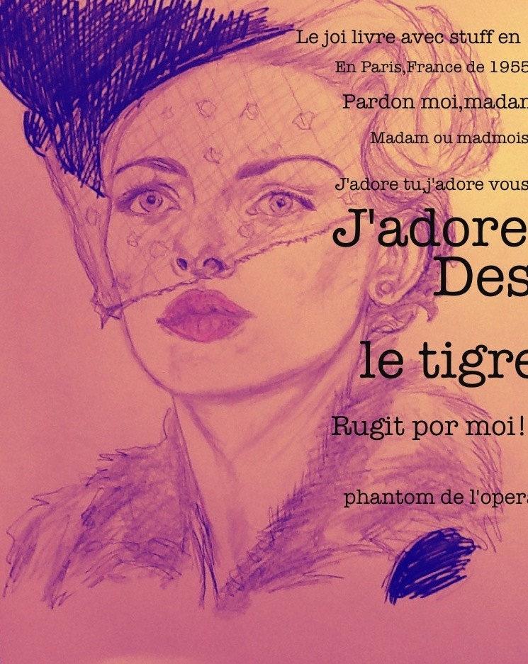 Vintage French Scarlett Art Print