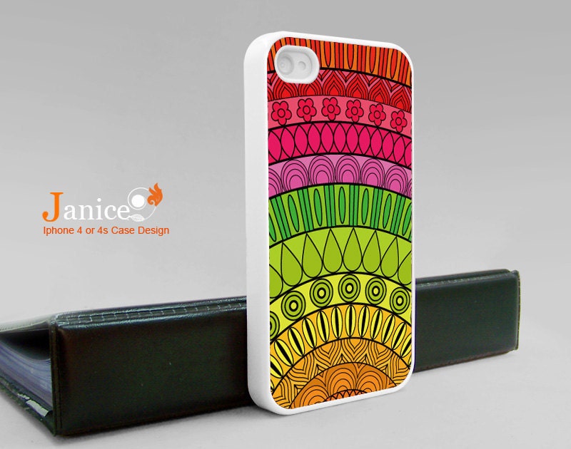 iphone 4 case iphone case iphone 4s case iphone 4 cover  beautiful colorized illustion unique Iphone case
