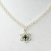 Silver Tone Flower with Crystal Center Necklace