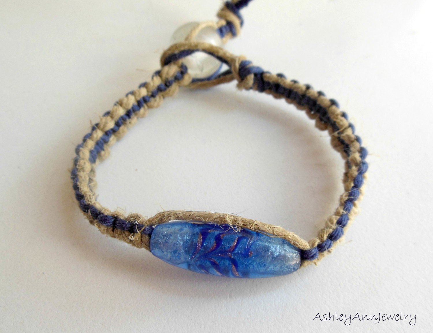 Hemp Bracelet Blue Daze For Women