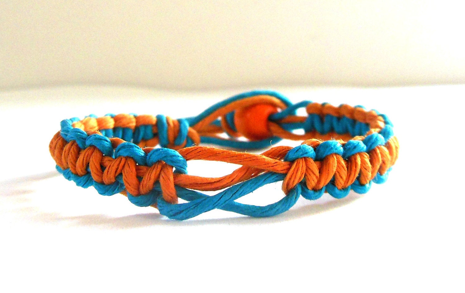 HEMP BRACELET Blue and Orange For Men and For Women