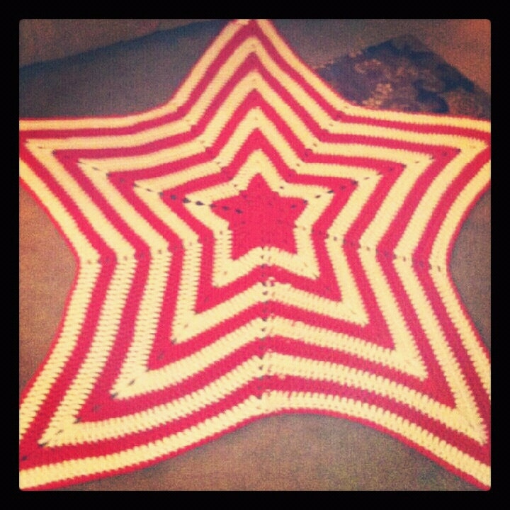 Crochet 5point Star Blanket Made to Order by YarnNthingz on Etsy