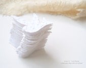 100 White Embossed Sparrow Confetti, Wedding Table decoration, vintage wedding, summer wedding