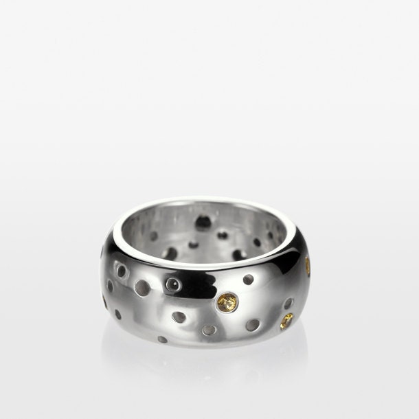 Celeste Star Map band - Yellow sapphires and Silver
