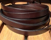 10mm flat Dark Brown first qualityleather cord