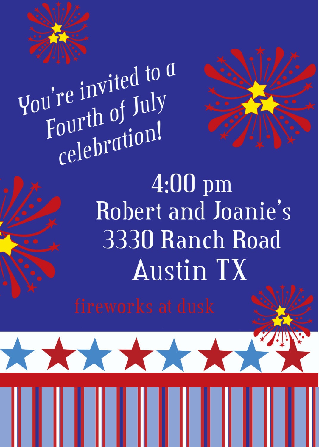 Fourth of July Invitation