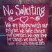12 by 12 CUTE No Soliciting Sign