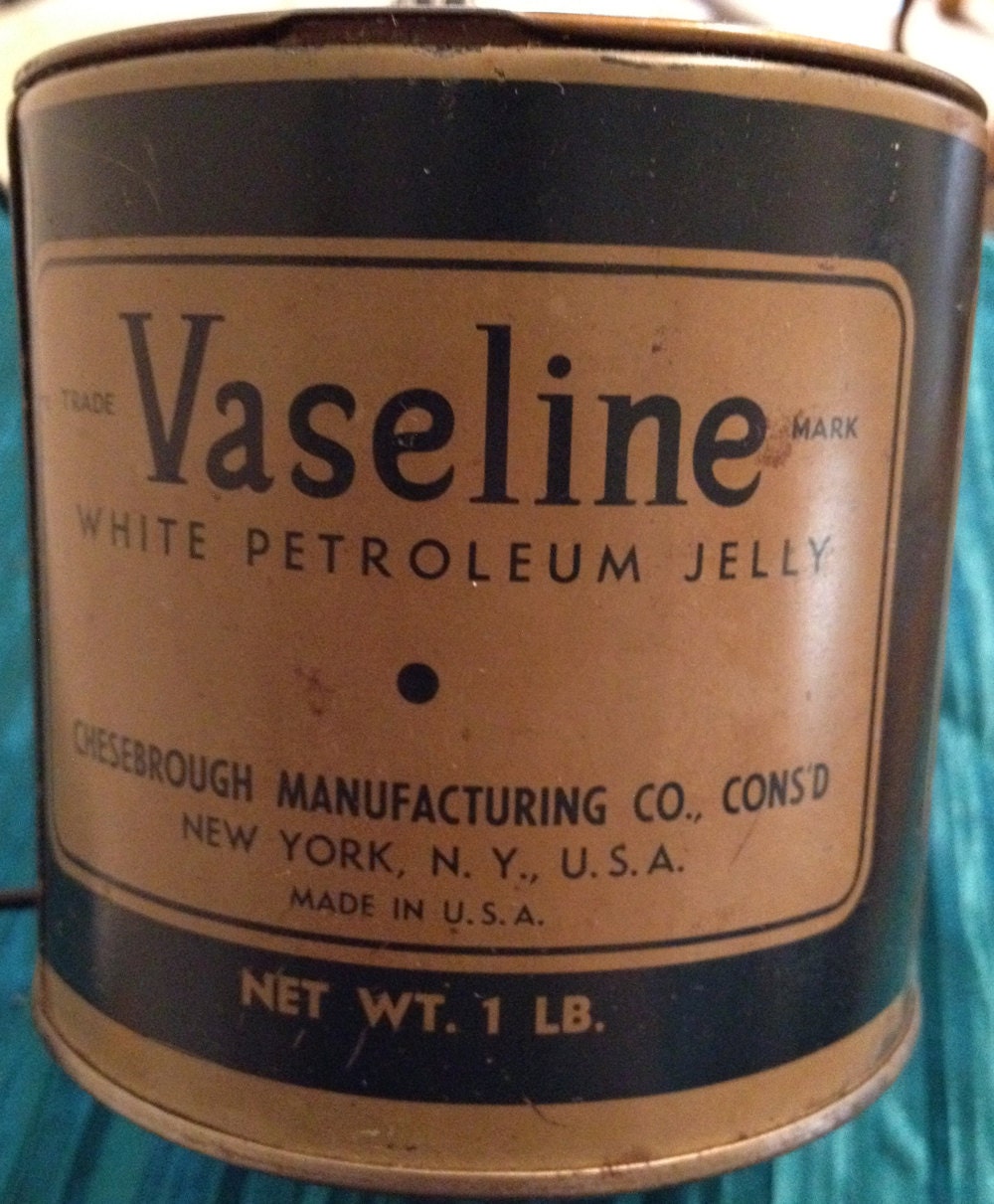 Rare Vintage Vaseline White Petroleum Jelly Tin from 1910s