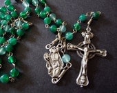 St. Patrick Irish Rosary - Green Agate