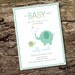 Cute Baby Elephant Invitation for a Boys Baby Shower  - nstantly Downloadable and Editable File - Personalize at home with Adobe Reader