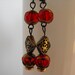 Red Cathedral Bead Dangles