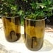 Wine Bottle Glasses Recycled from Wine Bottles 12oz  Set of 2