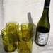 Upcycled Wine Bottle Glasses made from Recycled Yellow Wine Bottles 12oz Set of 4