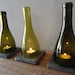 Tea Light Candle Holders Hurricane Lamps Lanterns made from Upcycled Wine Bottles Large Quantities Available