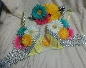 costum made decorative daisy bra