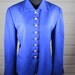 Vintage Christian Dior Military Mod Cobalt Blue Blazer Jacket