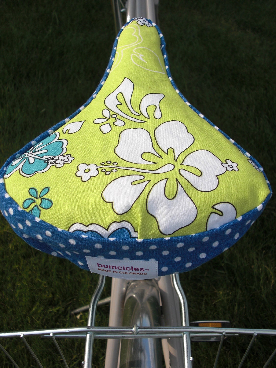 Bike Seat Covers - Hawaiian Flowers & Polkadots