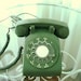 Vintage Working Rotary Telephone Circa 70s to 80s Olive Green Gift for Him Classic Home Decor Photography Prop