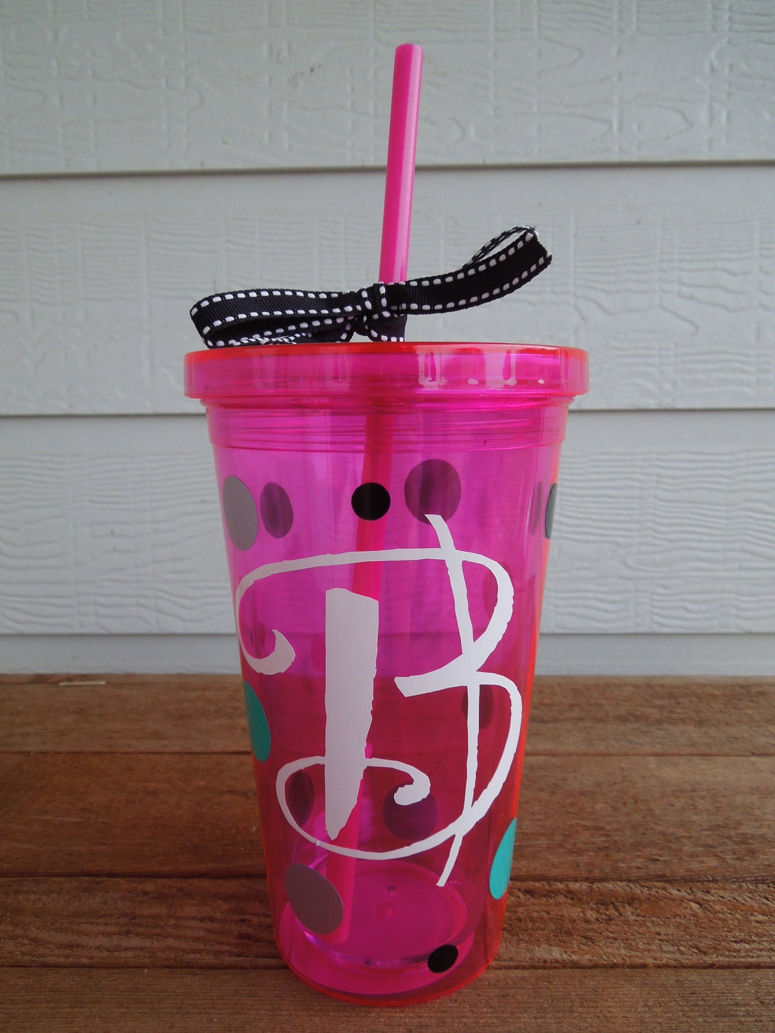 Personalized 16oz Initial Tumbler - Bachelorette, Birthday, Christmas, Wedding Party Gifts