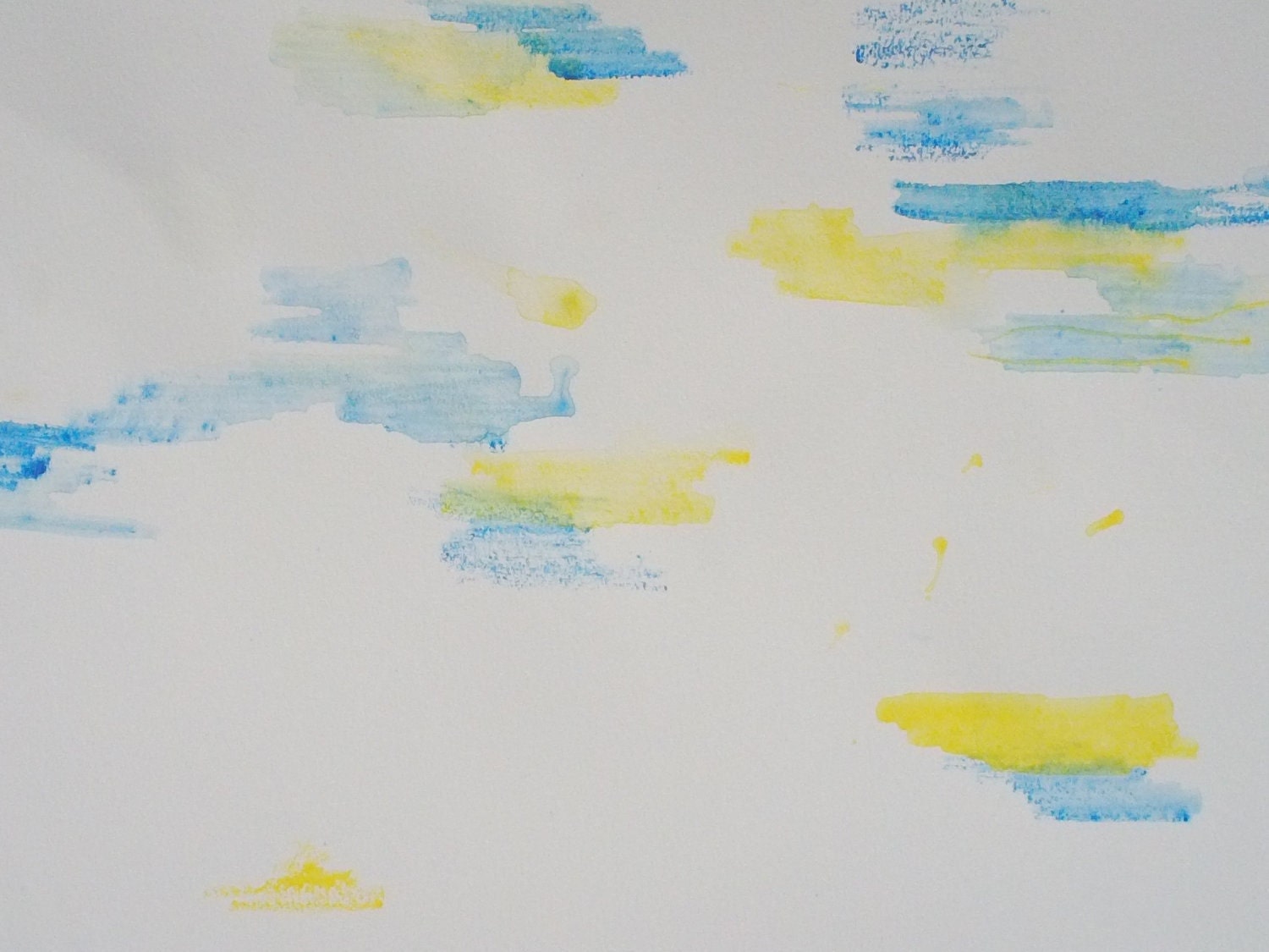 Abstract Sky / Watercolor 9"x12" Original Painting