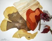 Fall Series :  " Along the Path "    Original,One-of-a-Kind