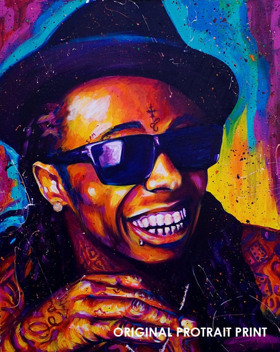 Items similar to Lil Wayne Original Painting Print on Etsy