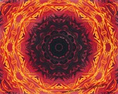 KALEIDOSCOPE - Red Black Yellow Psychadelic 8x10 Fine Art Print