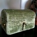 Vintage Velvet Jewelry Box Sage Green Made In Italy For Bloomingdales / Free Shipping Within US